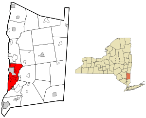 Dutchess County New York incorporated areas Town of Poughkeepsie highlighted