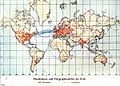 Eisenbahnen- und Telegraphendichte der Erde um 1900