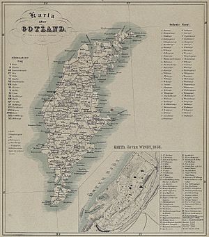 Karta öfver Gotland och Wisby – P A Säve 1858.jpg