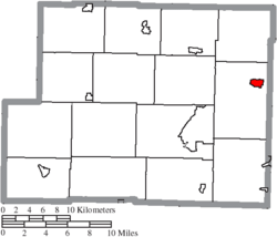 Location of Hopedale in Harrison County