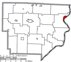 Location of Clarington in Monroe County