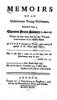 Memoirs of an Unfortunate Young Nobleman (1743)
