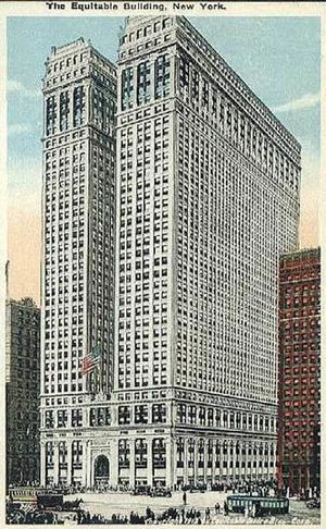 NYC Equitable Building Before 1919 postcard
