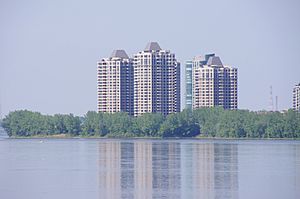 Skyline of the southern tip of Nuns' Island