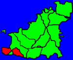 Location of Torteval in Guernsey