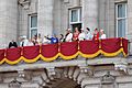 The British royal family on the balcony of Buckingham Palace