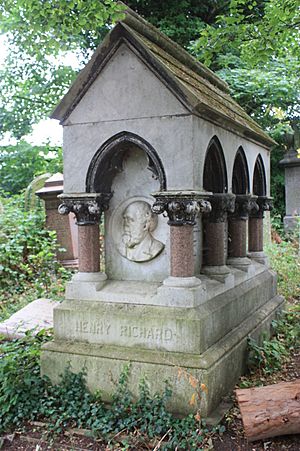 The grave of Henry Richard, Abney Park Cemetery, London