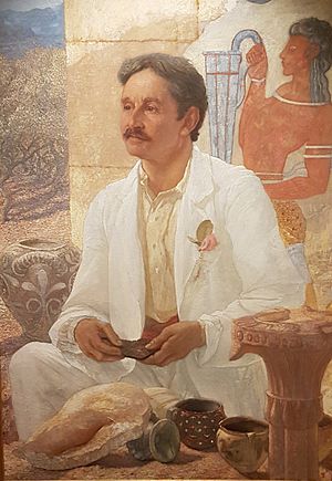 Arthur Evans portrait (frameless), 1907, by William Richmond, Ashmolean Museum, Oxford