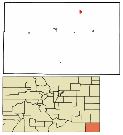 Location of Two Buttes in Baca County, Colorado.