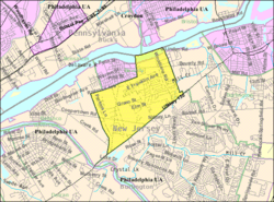 Census Bureau map of Edgewater Park, New Jersey