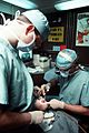 Dental surgery aboard USS Eisenhower, January 1990