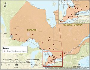 Ontario Métis Community Councils map