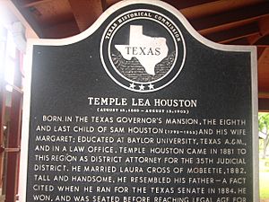 Temple Houston historical marker IMG 0637