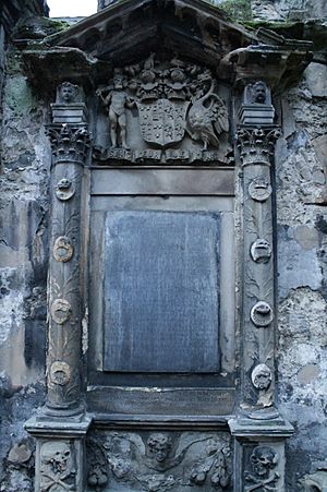 The grave of George, 15th Earl of Sutherland, Holyrood Abbey