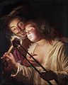 The soldier and the girl, by Gerard van Honthorst