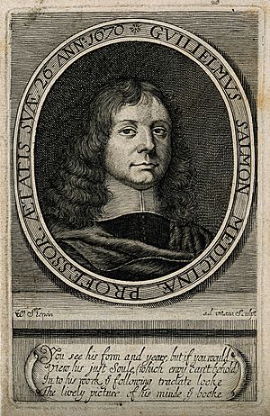 William Salmon. Line engraving by W. Sherwin, 1671, after hi Wellcome V0005185
