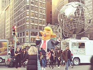 Anti-Trump demonstration Feb 5 2019 at Trump Int'l Hotel & Tower NYC