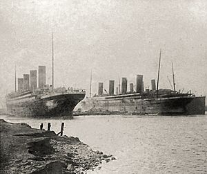 Britannic & Olympic Sisters Together in Belfast Shipyard