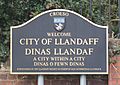 City of Llandaff sign, Llandaff, Cardiff