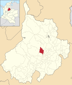 Location of the municipality and town of Galán in the Santander  Department of Colombia.