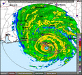 Hurricane Michael at landfall seen from Radar 2018-10-10 1707-1754Z