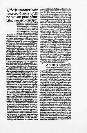 Institoris, Henricus – Opusculum in errores Monarchiae Antonii de Rosellis, 1499 – BEIC 11767369