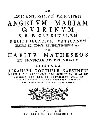 Kästner, Abraham Gotthelf – De habitu matheseos et physicae ad religionem, 1752 – BEIC 1451380