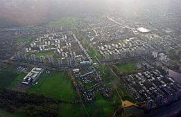 London, Thamesmead, aerial view 03