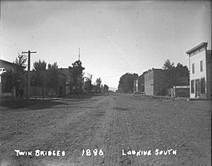 Looking South Down Main Street in Twin Bridges, Montana 1896