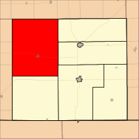Map highlighting Township Number 1, Harper County, Kansas