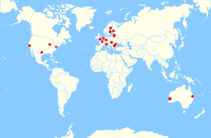 Map of freenode servers