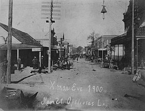 Opelousas Louisiana Main Street Xmas Eve 1900