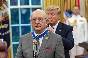 President Trump Presents the Medal of Freedom to Bob Cousy (48602862221)