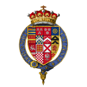Quartered arms of Sir Edward Manners, 3rd Earl of Rutland, KG