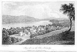 View of Maysville, Kentucky in 1821