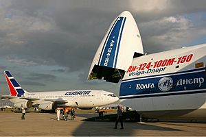 Volga-Dnepr Antonov An-124-100M-150 and Cubana Ilyushin Il-96-300