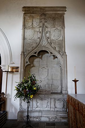 14th-century chancel monument Church of St Mary Little Easton Essex England