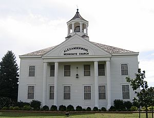 Alexanderwohl Mennonite Church 1 mile north of Goessel (2007)