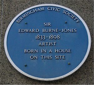 Blue plaque Edward Burne-Jones