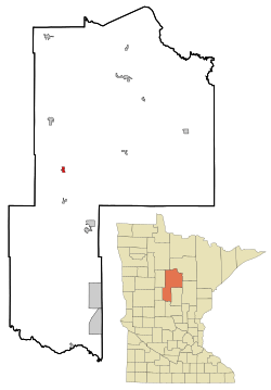 Location of Hackensackwithin Cass County, Minnesota