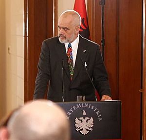 Edi Rama Prime Minister of Albania e Keith Krach (cropped)