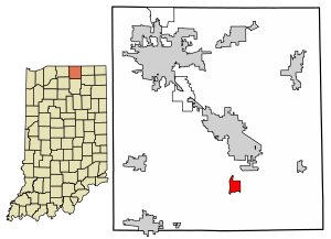 Location of New Paris in Elkhart County, Indiana
