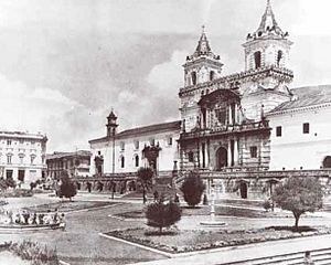 Iglesia y Plaza de San Francisco, Quito (1920)
