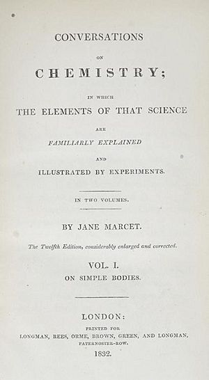 Jane Marcet 1832 Conversations on Chemistry title