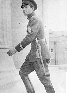 Mohammad Reza Pahlavi Entering a Military School, Tehran 1938