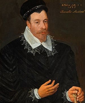 Portrait of Sir John Maitland, 1st Lord Maitland of Thirlestane, attributed to Adrian Vanson