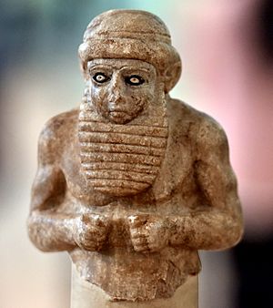 Priest-king from Uruk, Mesopotamia, Iraq, c. 3000 BCE. The Iraq Museum