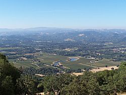 Looking southwest into Redwood Valley, California