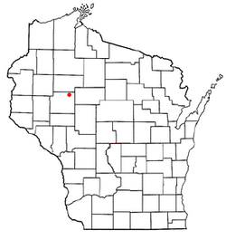 Location of Lake Holcombe, Wisconsin