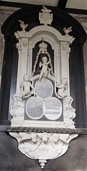 Willoughby memorial in Middleton parish church